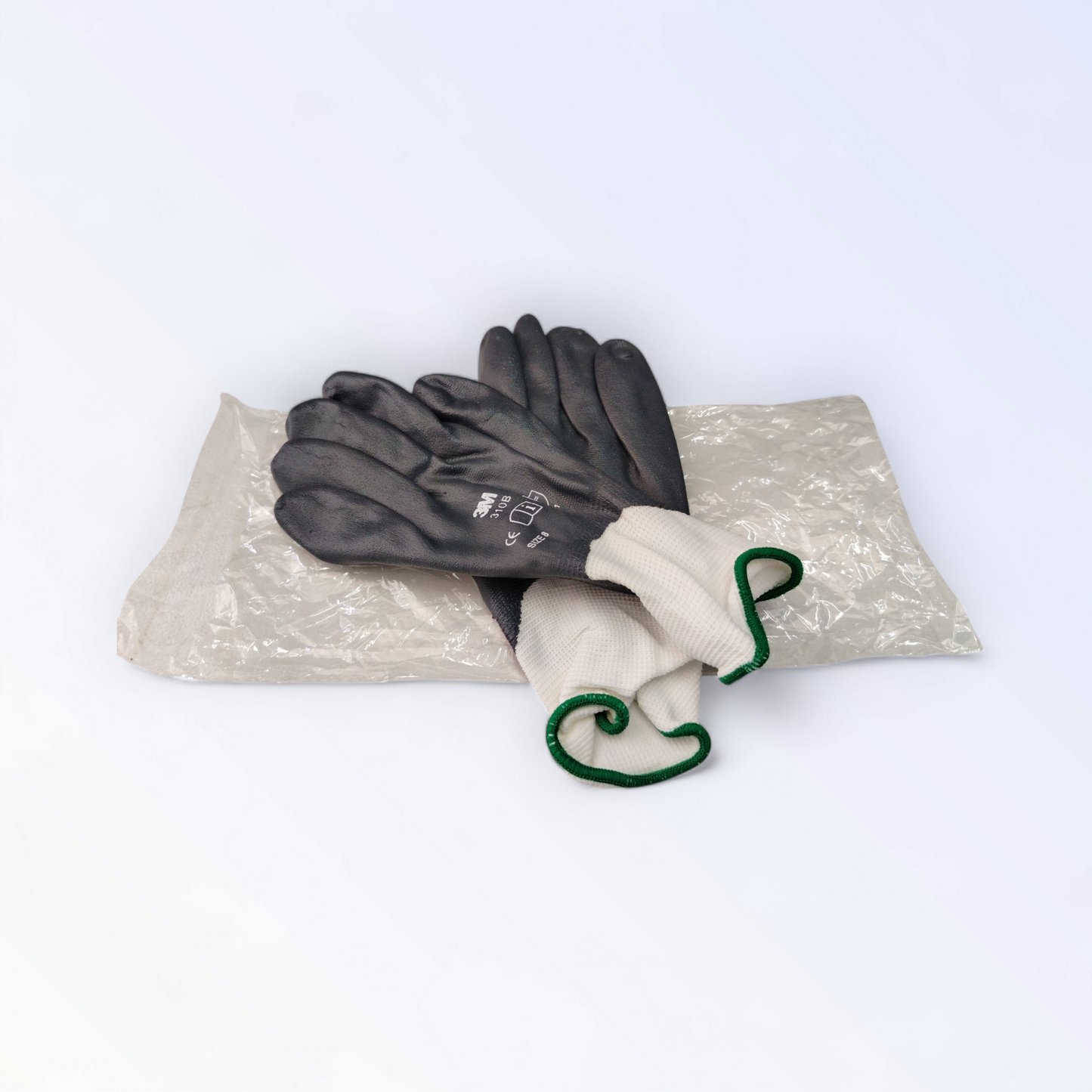 3m Guanti Nylon/Nitrile Nero Taglia 8