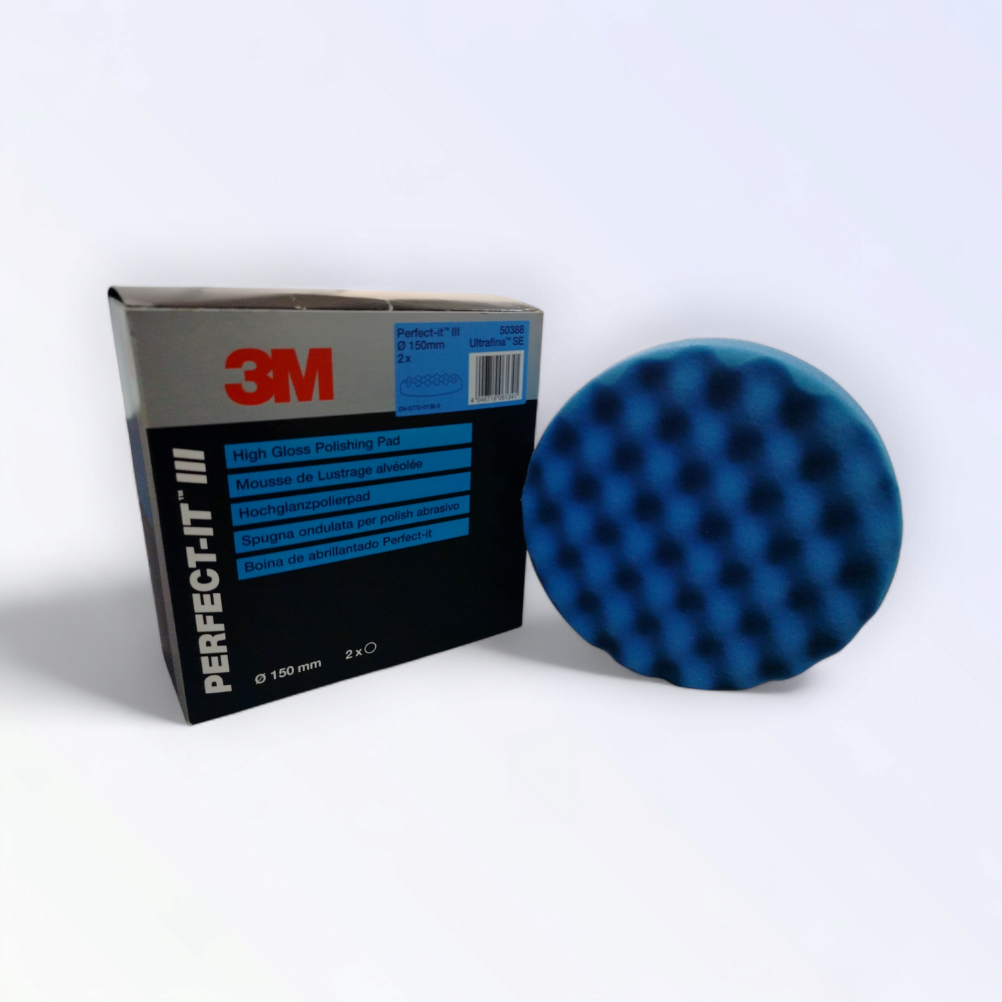 3m Spugna Ondulata Blu Per Polish Ultrafina ø 150 Mm