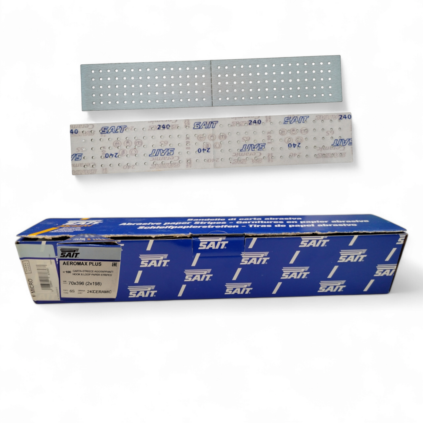 Bv-Saitac 70 X 396 6s Strisce Di Carta Abrasiva P 240