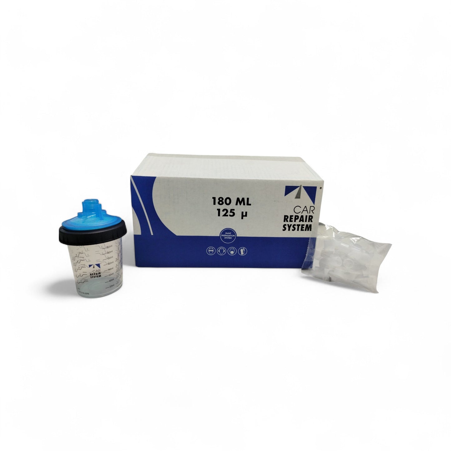 CRS PPS KIT 180 ML FILTRO 125 micron con 50 LINER, 50COPERCHI, 1 TAZZA RIGIDA, 1 GHIERA, 20 TAPPI