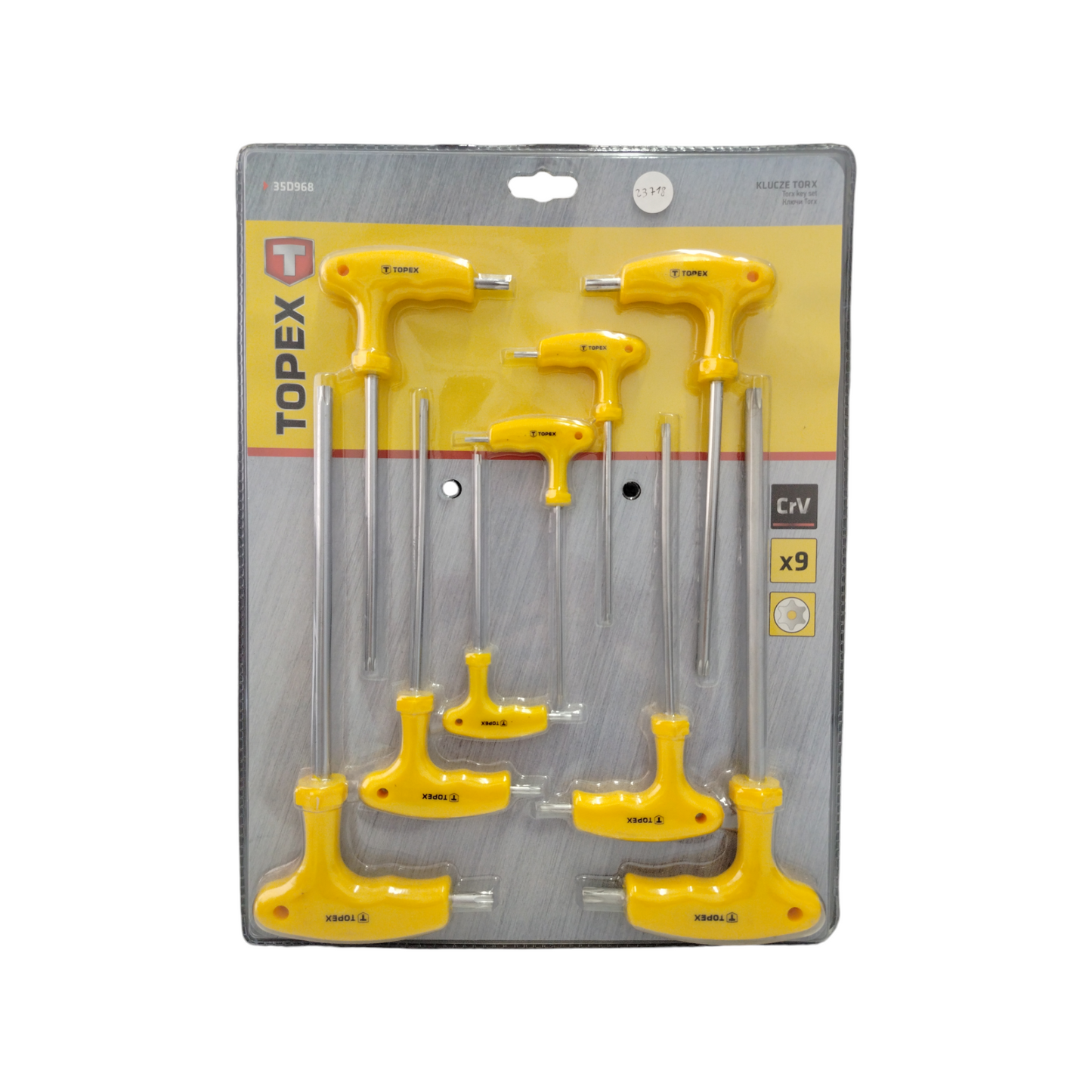 Chiavi A "T" Topex Torx - Resistorx Set 9 Pz