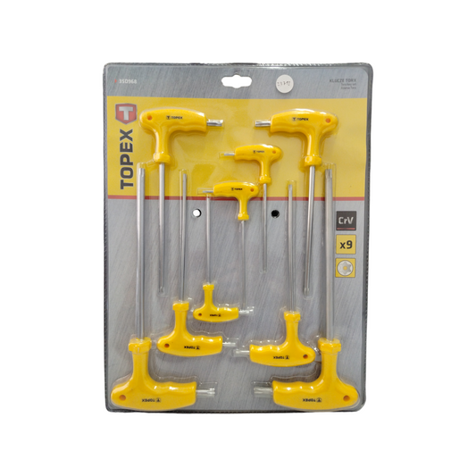 Chiavi A "T" Topex Torx - Resistorx Set 9 Pz