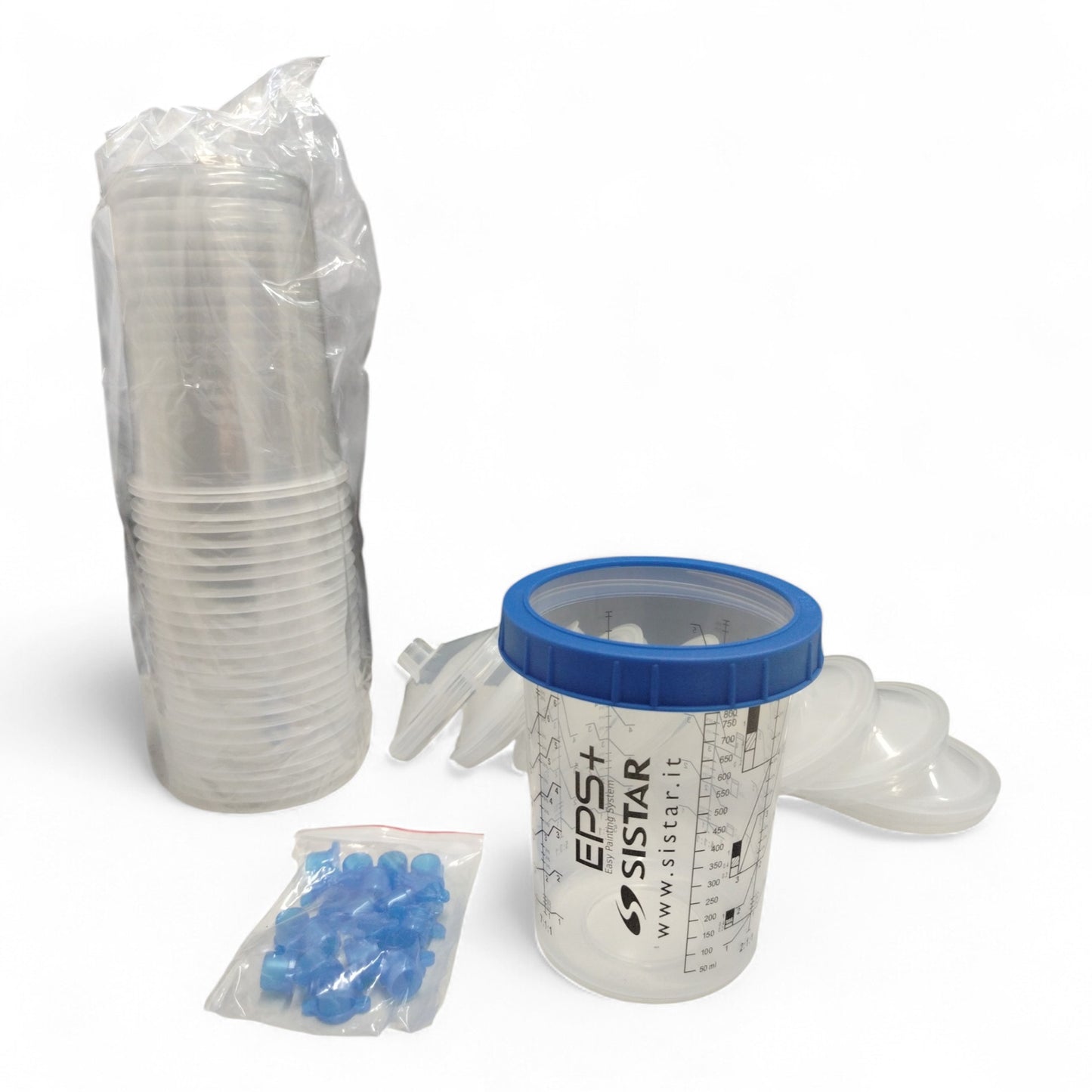 EPS+™ KIT 850 ML FILTRO 125 micron con 50 LINER, 50 COPERCHI, 1 TAZZA RIGIDA,1 GHIERA, 20 TAPPI, 5 EPS+MIX