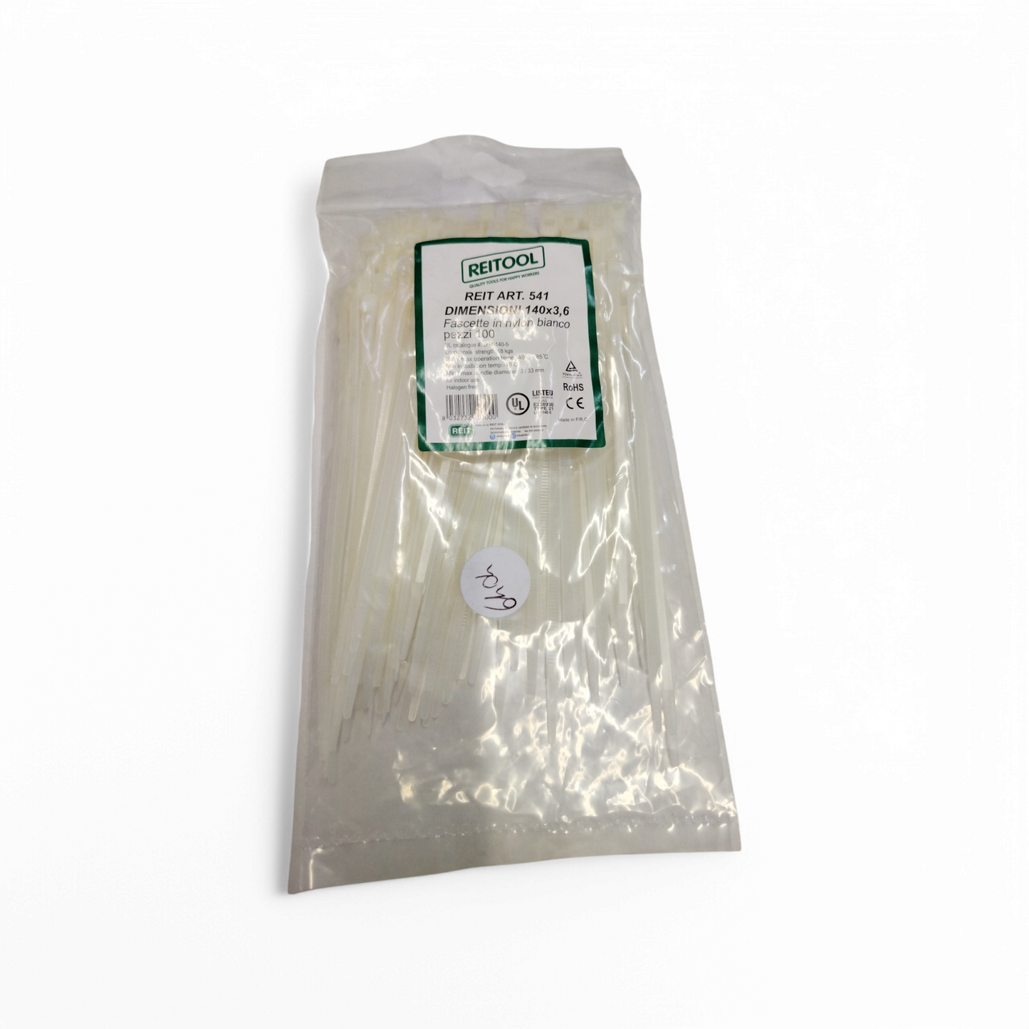 Fascetta Nylon Bianche N°100 Mm 3,6 X 140