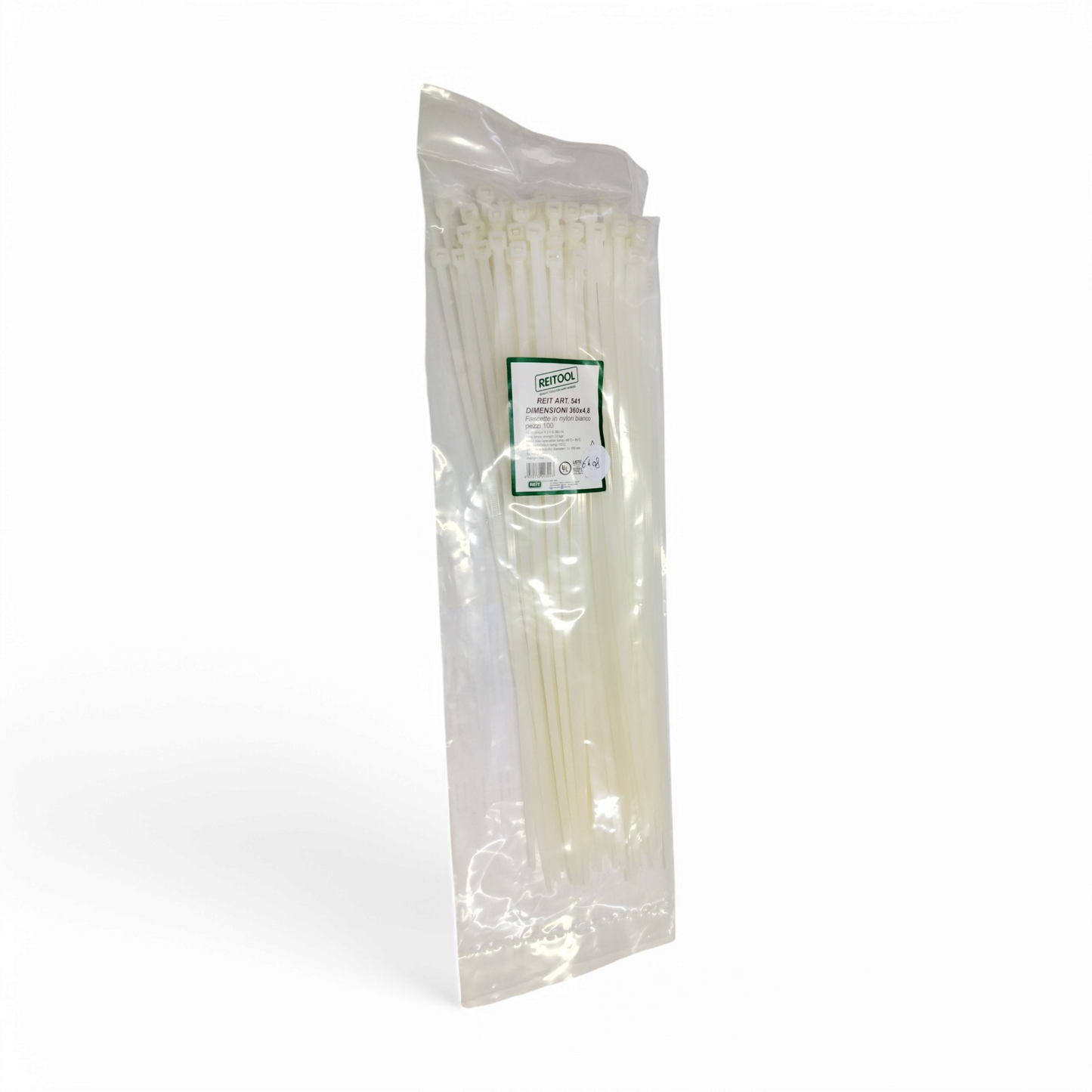 Fascetta Nylon Bianche N°100 Mm 4,8 X 360