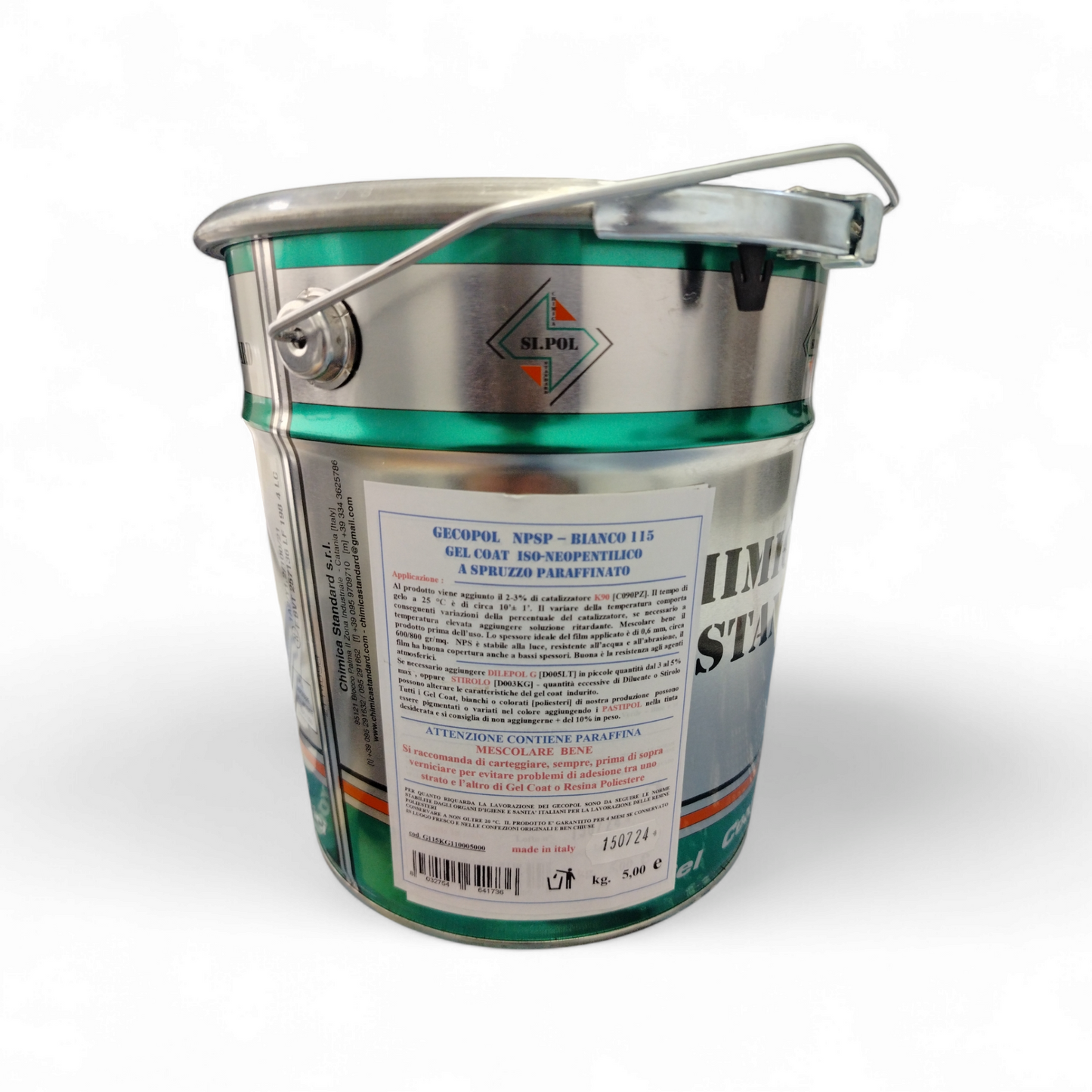 Gecopol Bianco 115 Ifsp Paraffinato Resapol Kg 5 + Cat. K90 Gr. 130