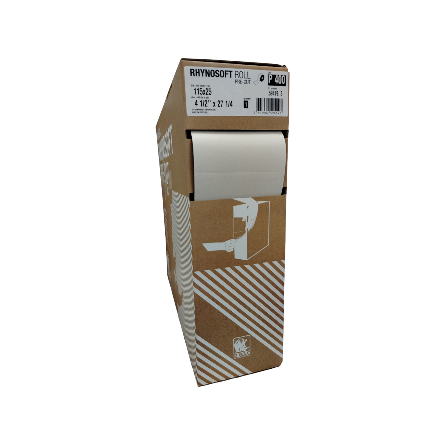 Indasa Rhynosoft Con Pretaglio 115mm X 25m P 400