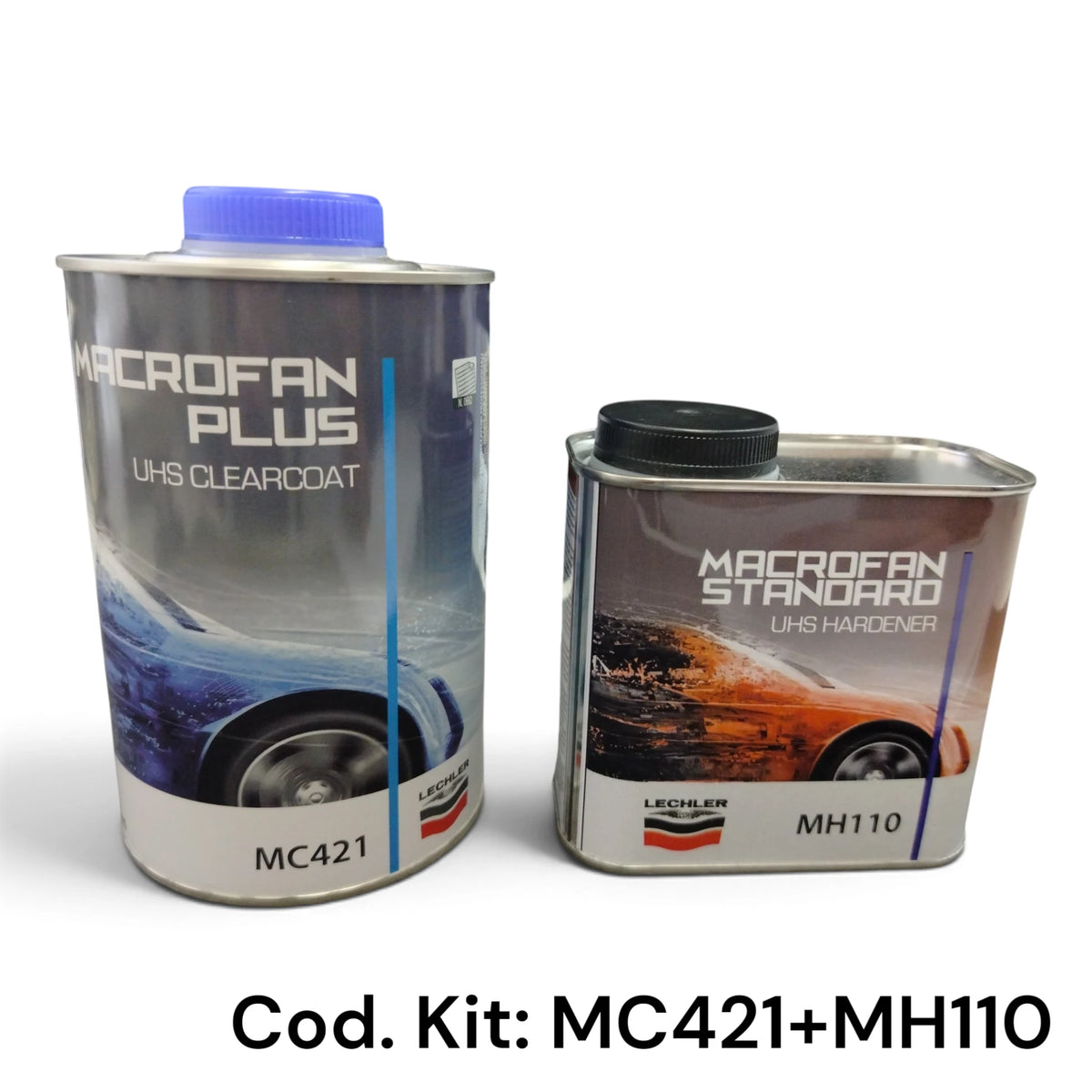 Lechler Macrofan Uhs Plus Clearcoat Mc421 Lt 1 Macrofan Uhs Standard Hardener Mh110 Lt 0 5