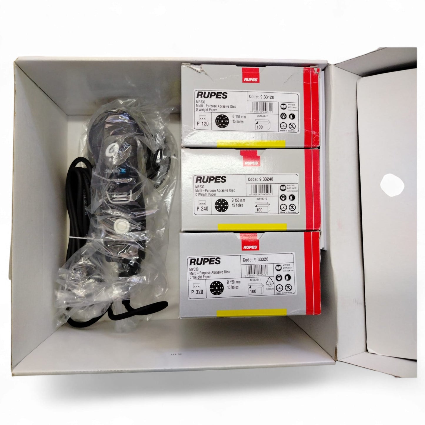 Levigatrice Elettrica Rotorbitale SKORPIO E con Motore BRUSHLESS - RUPES