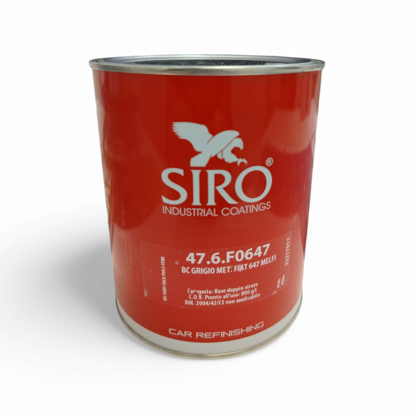 Siro Base Opaca Grigio Steel Grana Fine Melfi Fiat 647 Lt 1