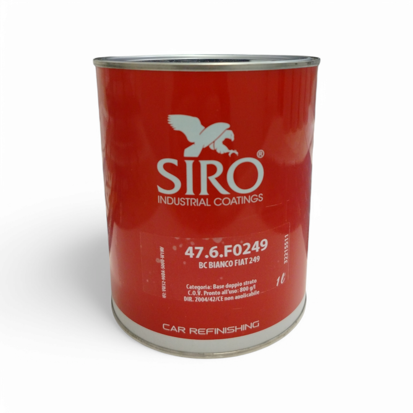 Siro Base Opaca Nero Fiat 249 Bianco Banchisa Lt 1