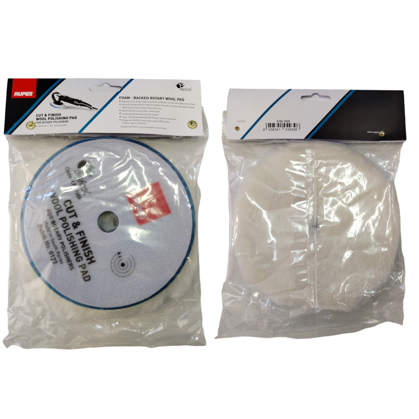 Tampone In Lana Rotativa ø180 Mm Supporto In Spugna Per Platorello ø150