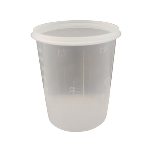 Basic Tazze In Plastica + Coperchio Da 400 Ml