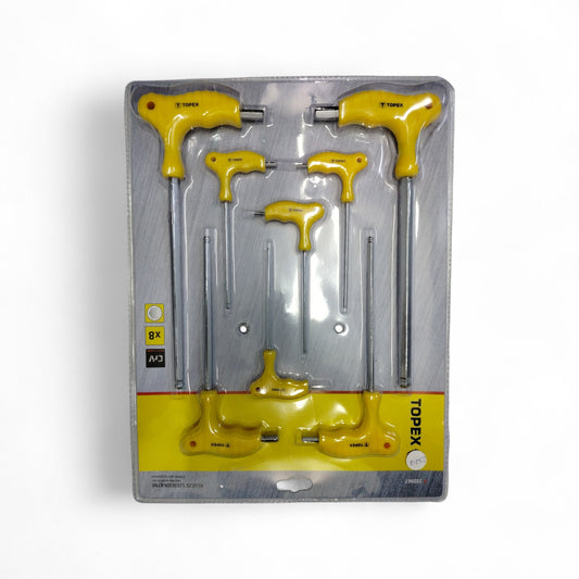 CHIAVI A "T" TOPEX A BRUCOLA RESISTORX SET 8 PZ