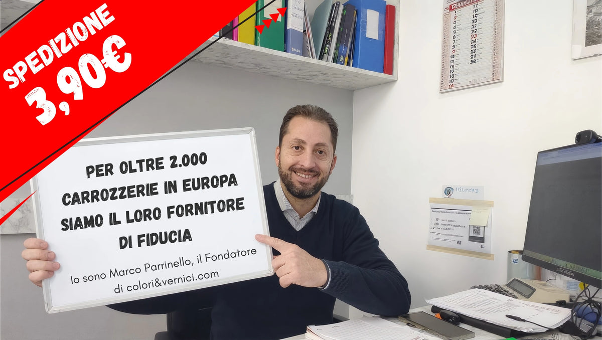 Marco Parrinello, fondatore e CEO di Colori&Vernici, nel suo ufficio a Palermo