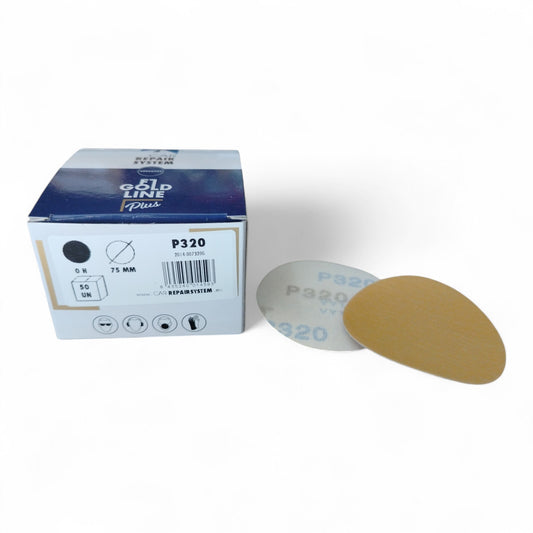 CRS DISCHI ABRASIVI F1 GOLD LINE + SENZA FORI 75 mm GRANA P320