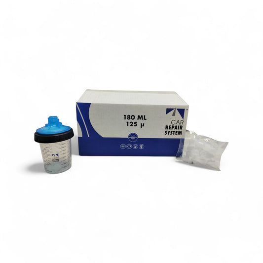 CRS PPS KIT 180 ML FILTRO 125 micron con 50 LINER, 50COPERCHI, 1 TAZZA RIGIDA, 1 GHIERA, 20 TAPPI