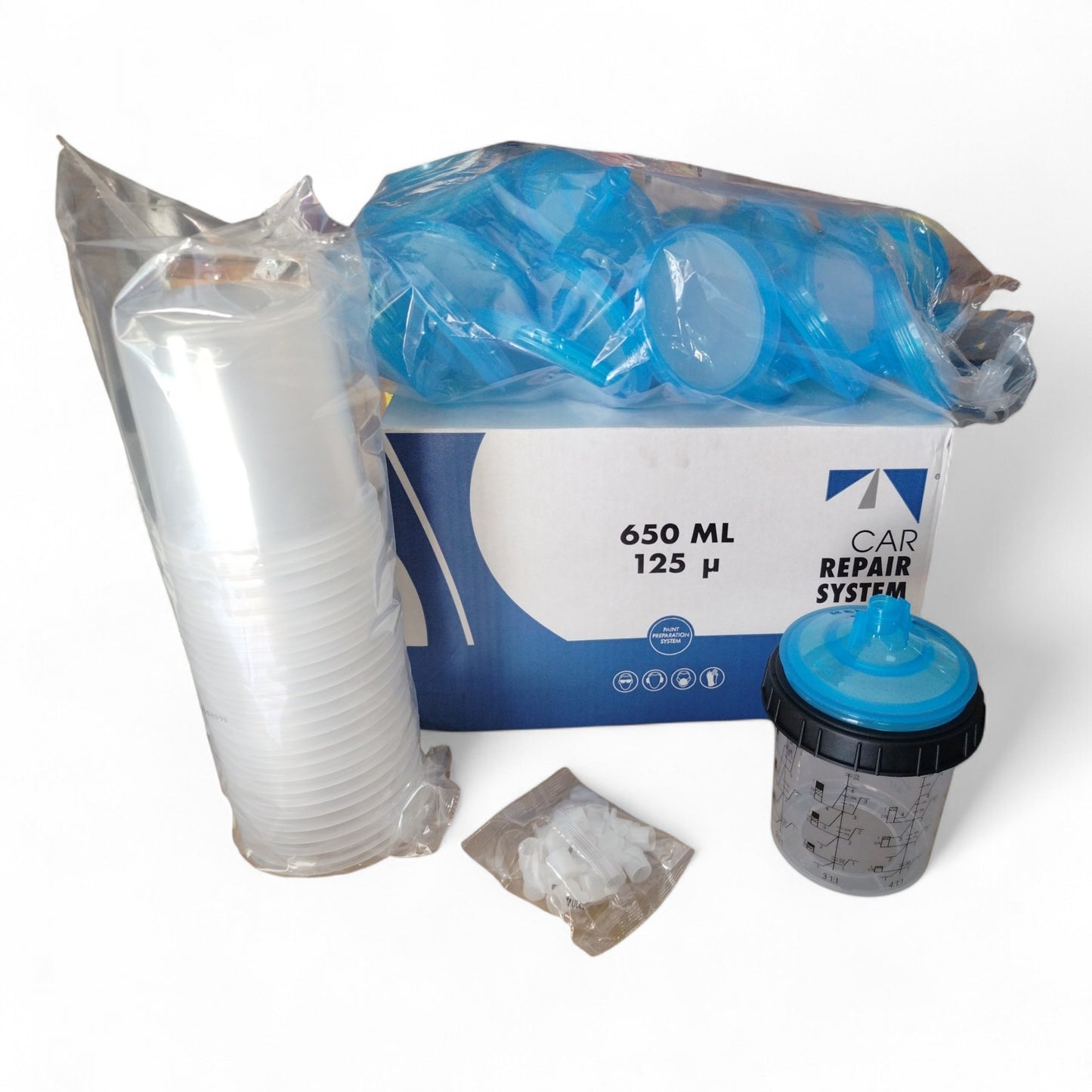 CRS PPS KIT 650 ML FILTRO 125 micron con 50 LINER, 50COPERCHI, 1 TAZZA RIGIDA, 1 GHIERA, 20 TAPPI