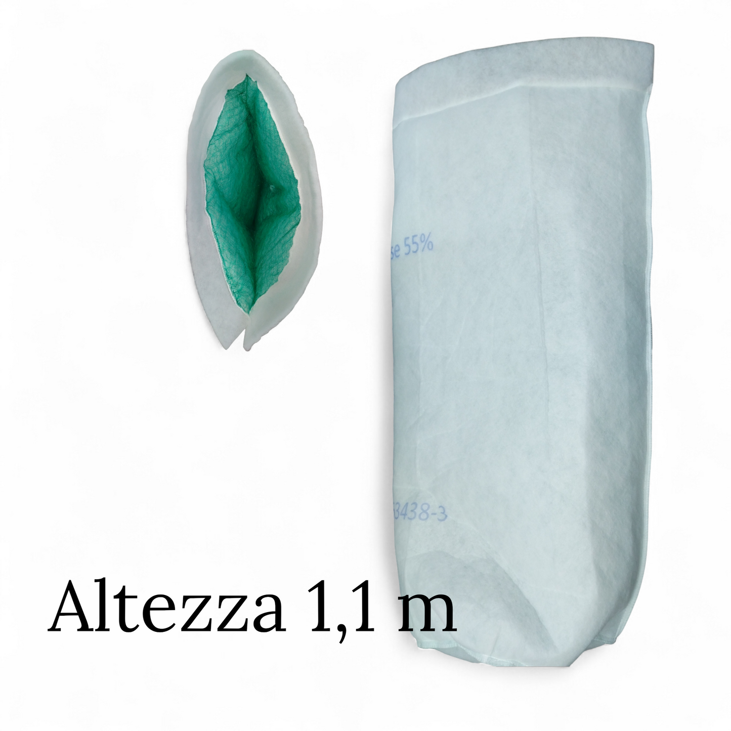 Calza filtrante in fibra sintetica e vetro Ø350 X 1100 H GLASS+SINT FT