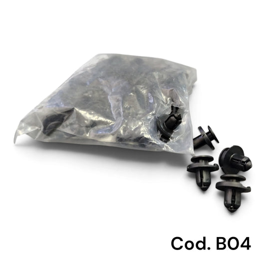 Clip Di Fissaggio Automatico Per Auto 50 Pezzi Mm 10 X 8 Diam.