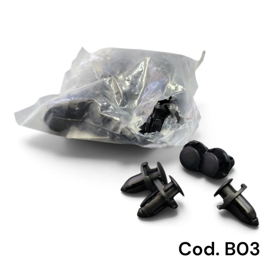 Clip Di Fissaggio Automatico Per Auto 50 Pezzi Mm 13 X 8 5 Diam.