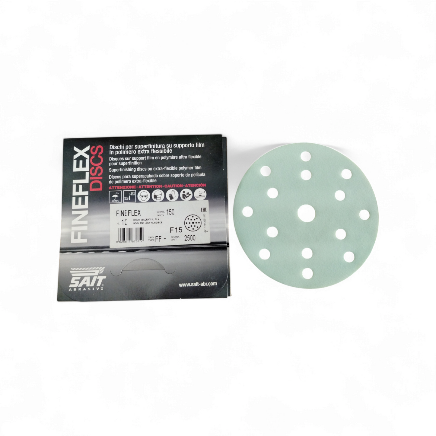 Film-Vel-Ff Fineflex Discs ø 150 15f  P 2500 Verde Acqua / Aquamarine