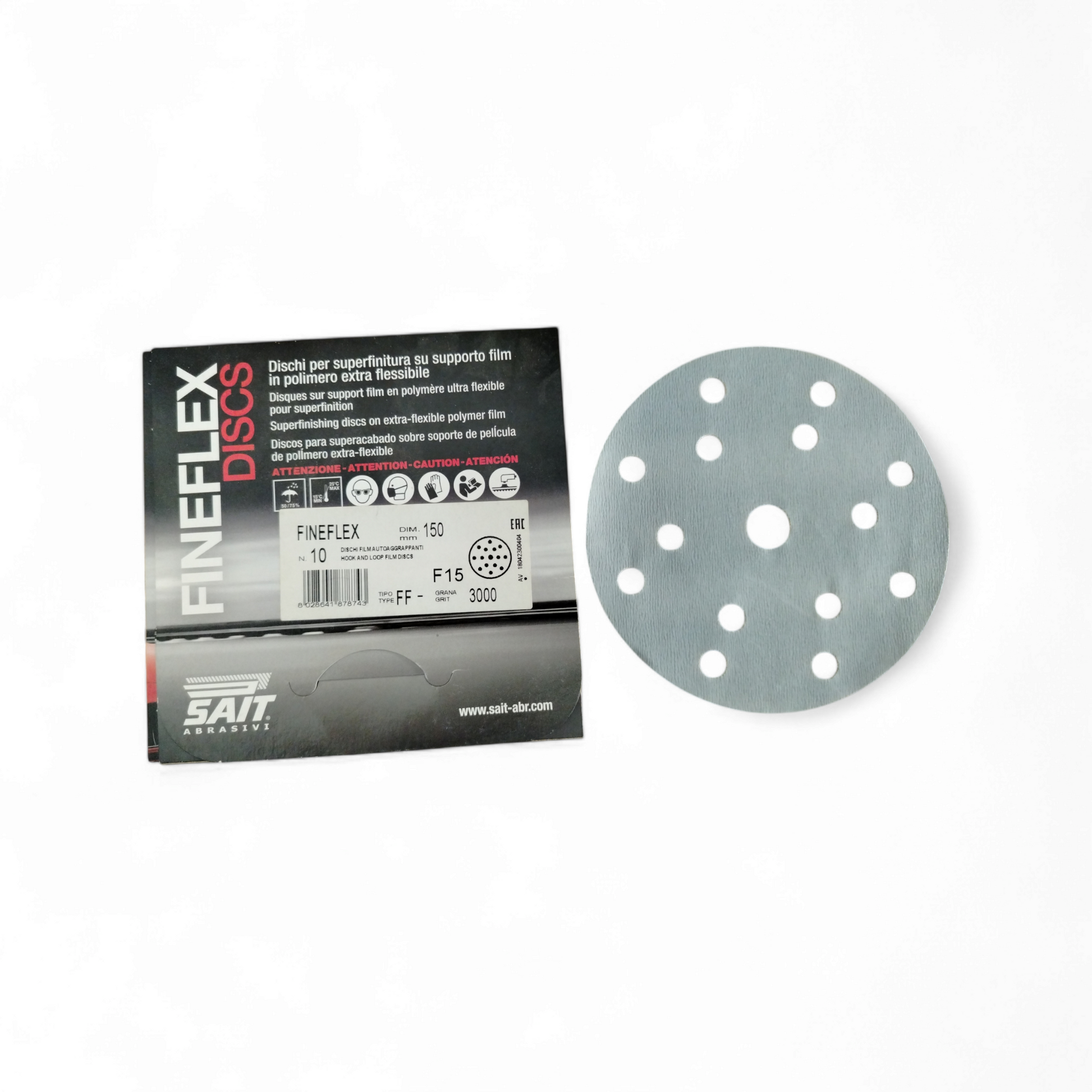 Film-Vel-Ff Fineflex Discs ø 150 15f  P 3000 Grigio / Grey