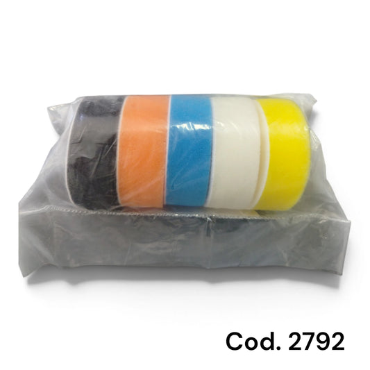 Kit 5 Tamponi Da 6 Pollici Per Piastre Portadischi Lucidatrici E Ceratura 75 Mm