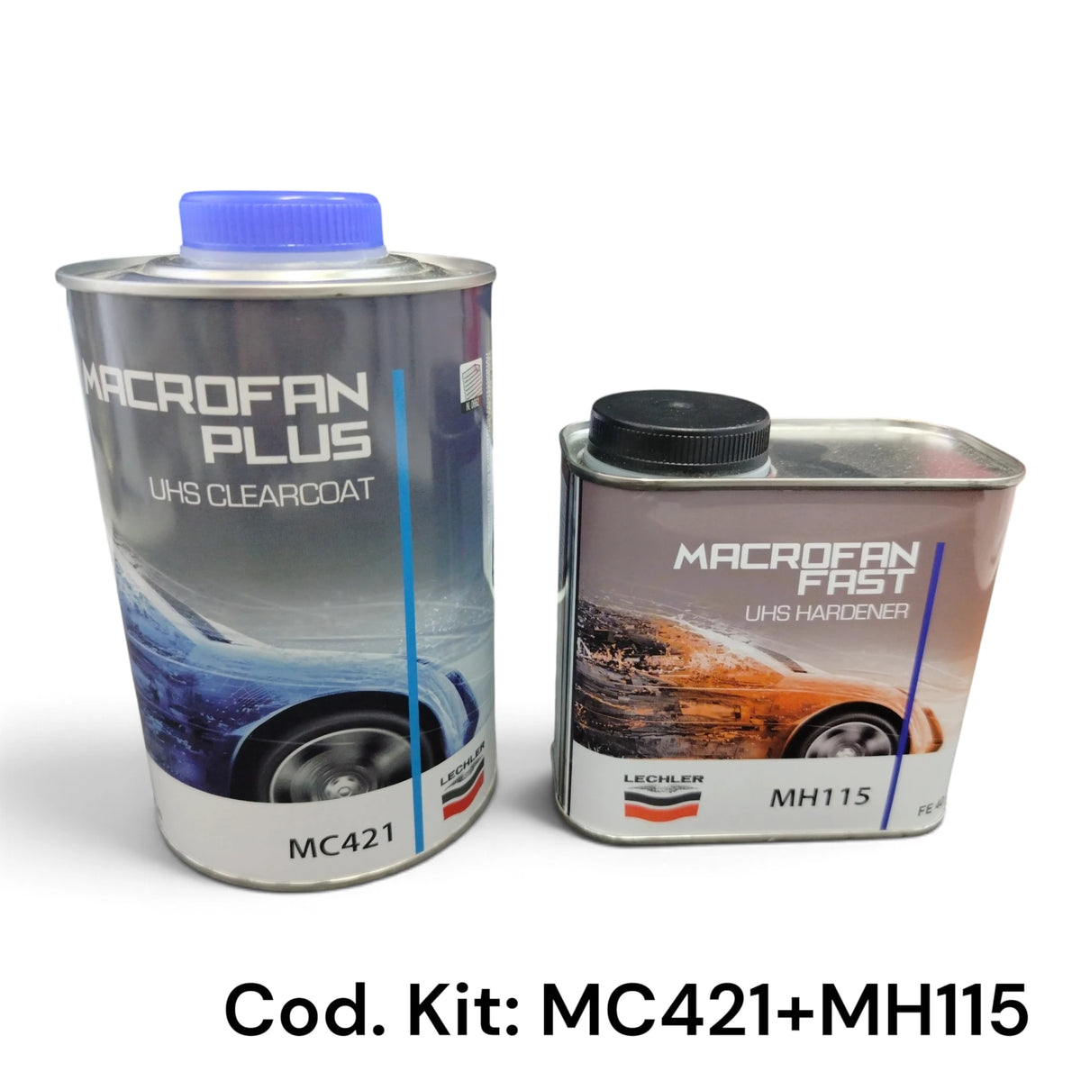 Lechler Macrofan Uhs Plus Clearcoat Mc421 Lt 1 Macrofan Uhs Fast Hardener Mh115 Lt 0 5