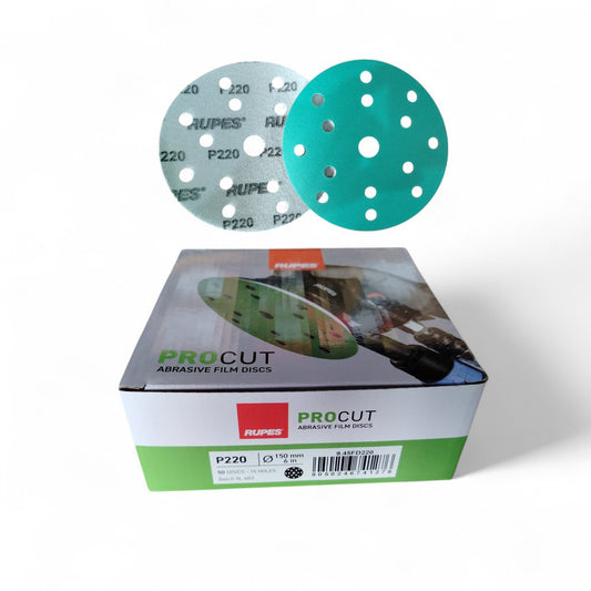 RUPES PROCUT FILM DISCO ABRASIVO15 FORI Ø150 P 220
