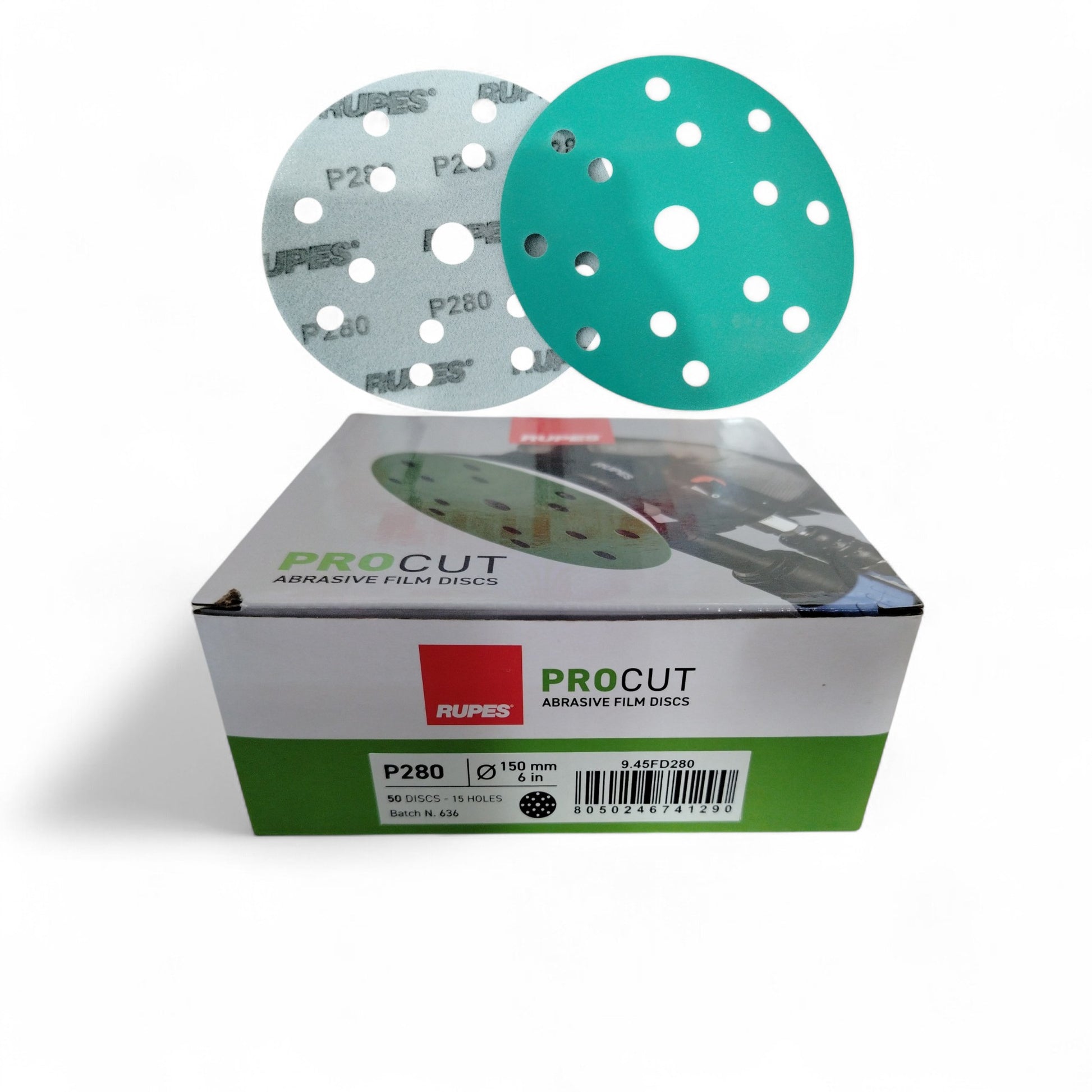 RUPES PROCUT FILM DISCO ABRASIVO15 FORI Ø150 P 280
