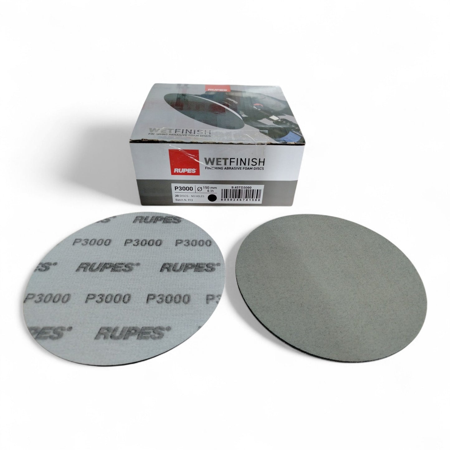 RUPES WET FINISH - DISCHI ABRASIVI CON INTERFACCIA IN SPUGNA ø 150 mm GRANA P 3000 (TIPO TRIZACT)