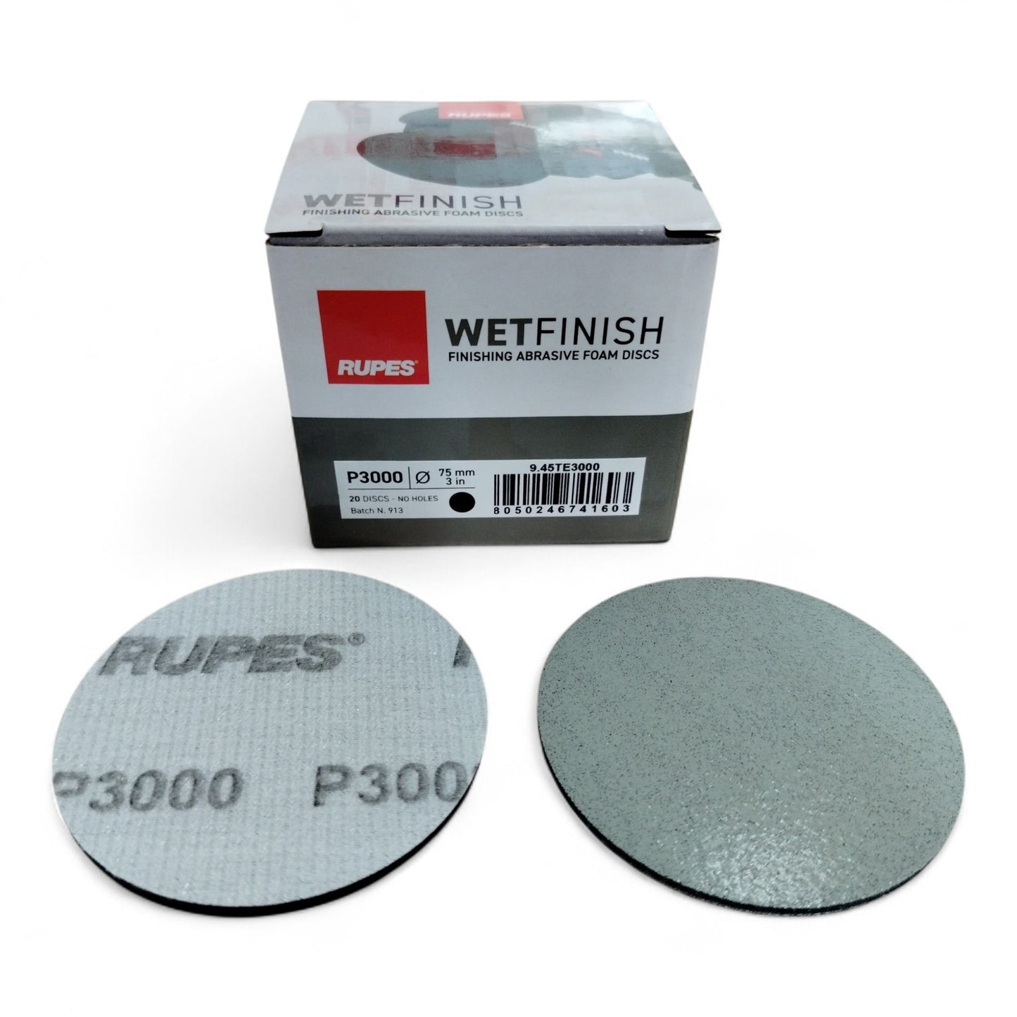 RUPES WET FINISH - DISCHI ABRASIVI CON INTERFACCIA IN SPUGNA ø 75 mm GRANA P 3000 (TIPO TRIZACT)