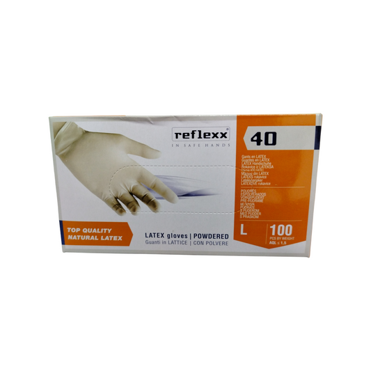 Reflexx Guanti Lattice Talcato Mis. L 100pz 3