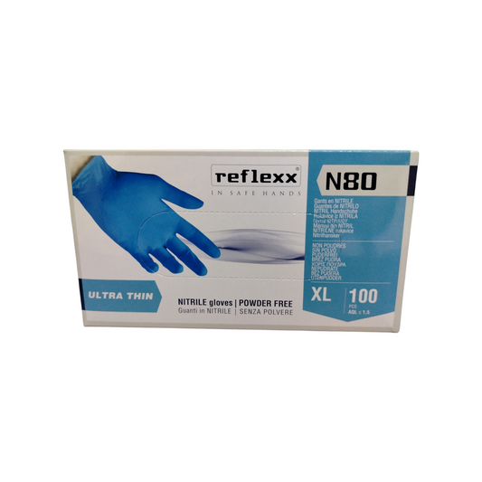 Reflexx Guanti Nitrile Azzurri Gr 3,2 Mis. Xl 100 Pz