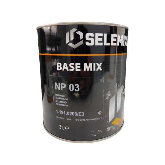 Selemix Tinta Base Np 03 Alluminio Grana Fine Da Lt 3