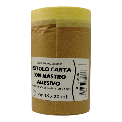 Bobina Carta + Nastro Adesivo 180 Mm X 20 M